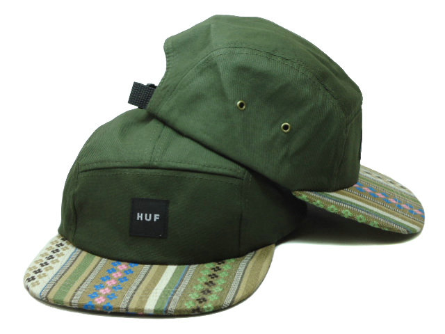 HUF 5 PANEL Green Snapback Hat SF 0721